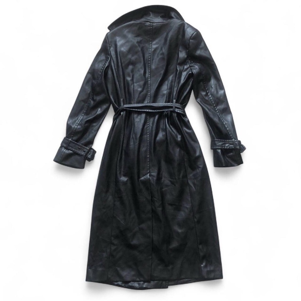 Dynamite Military Faux Leather Trench Coat - Picture 6 of 6